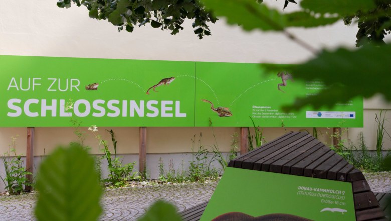 Schloss Orth an der Donau, © Barbara Elser Eingang zur Schlossinsel