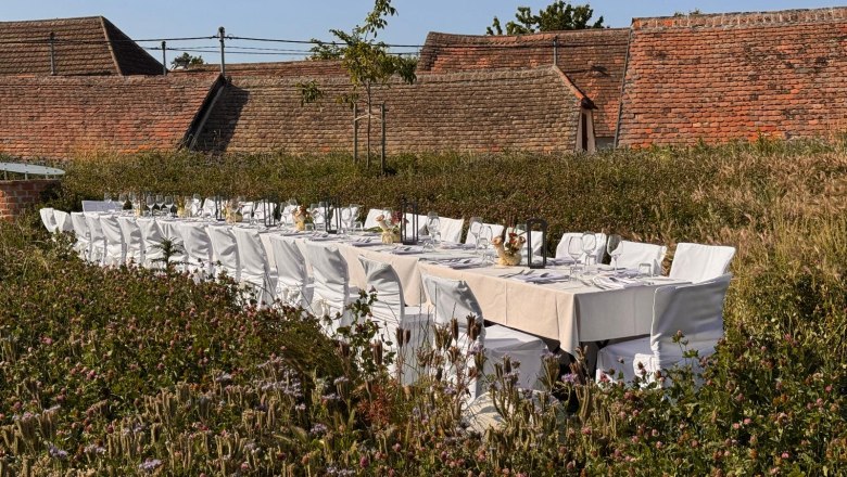 Tafeln an der Kellergasse (Röschitz), © Weinviertel Tourismus Tafeln an der Kellergasse (Röschitz), © Weinviertel Tourismus