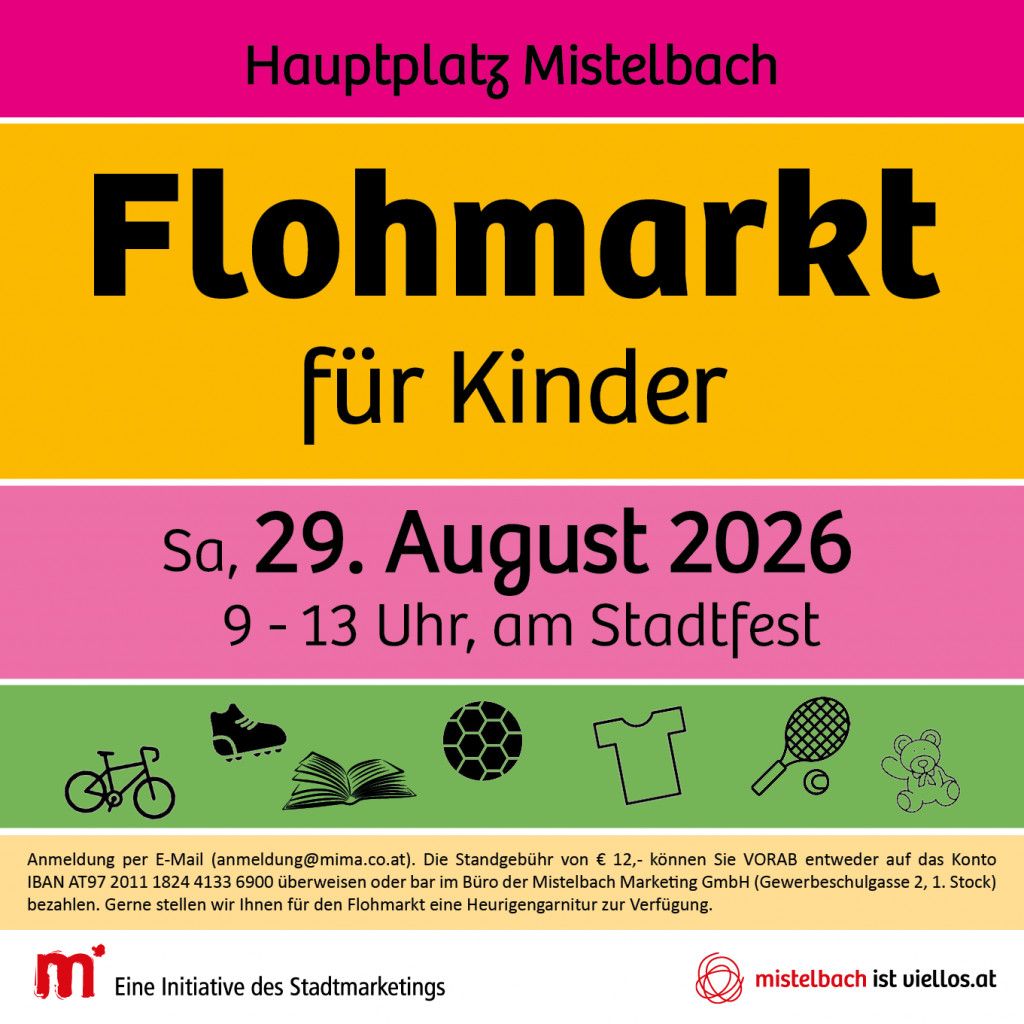 Flohmarkt am Stadtfest Mistelbach 2026