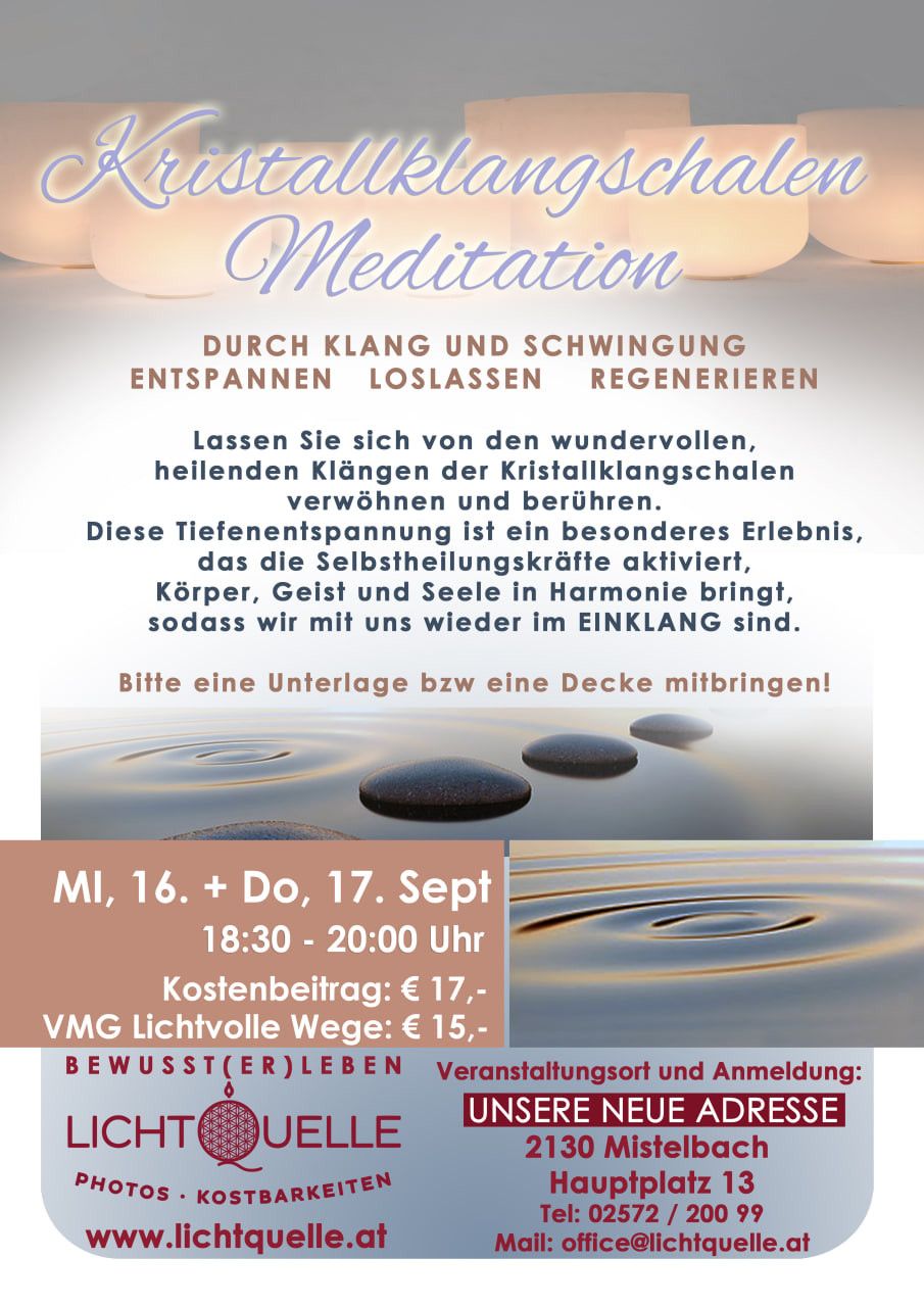 Meditation mir Kristallklangschalen