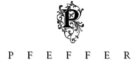 Logo with decorated letter P and the word PFEFFER underneath.