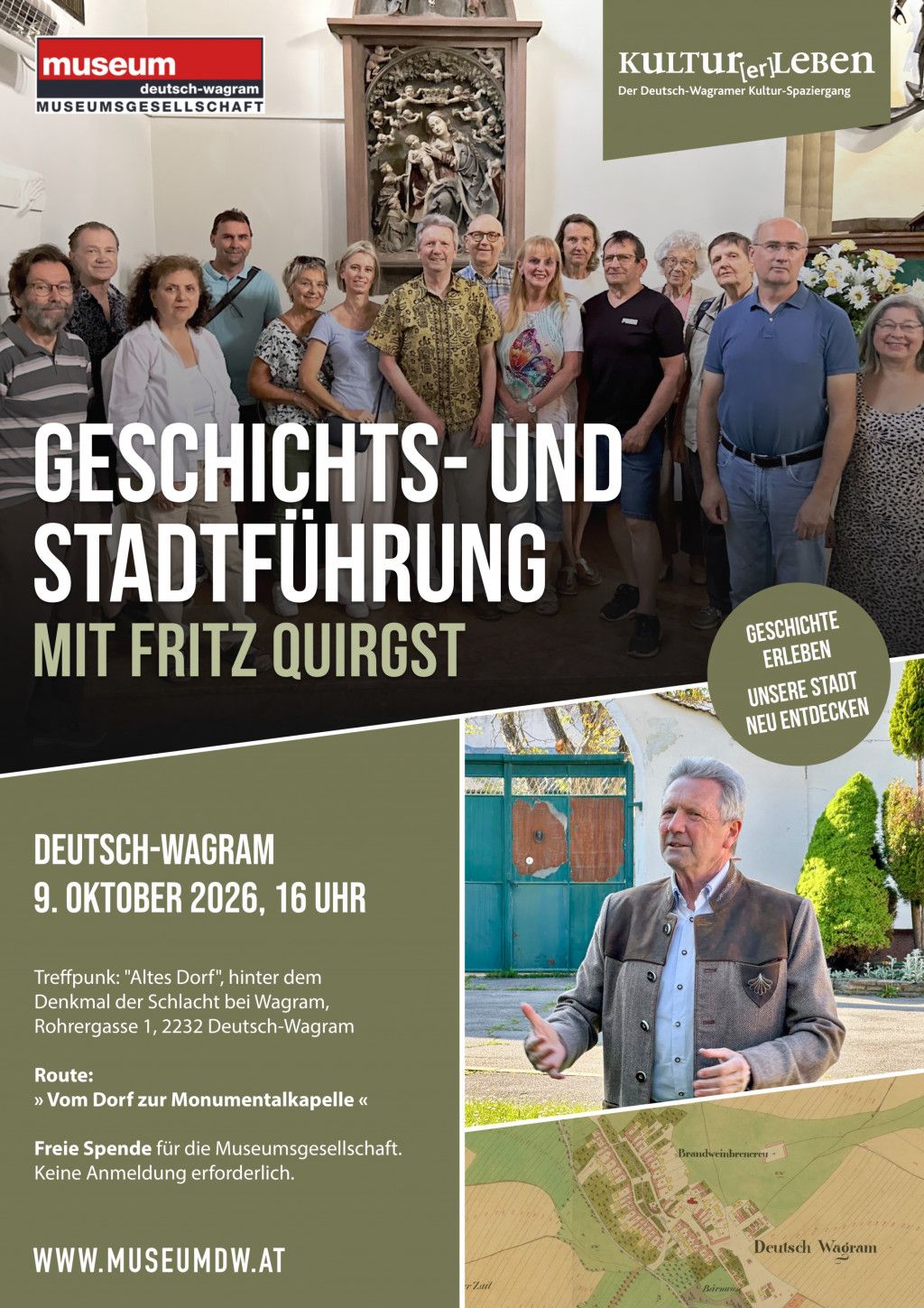 Geschichts- und Stadtführung in Deutsch-Wagram