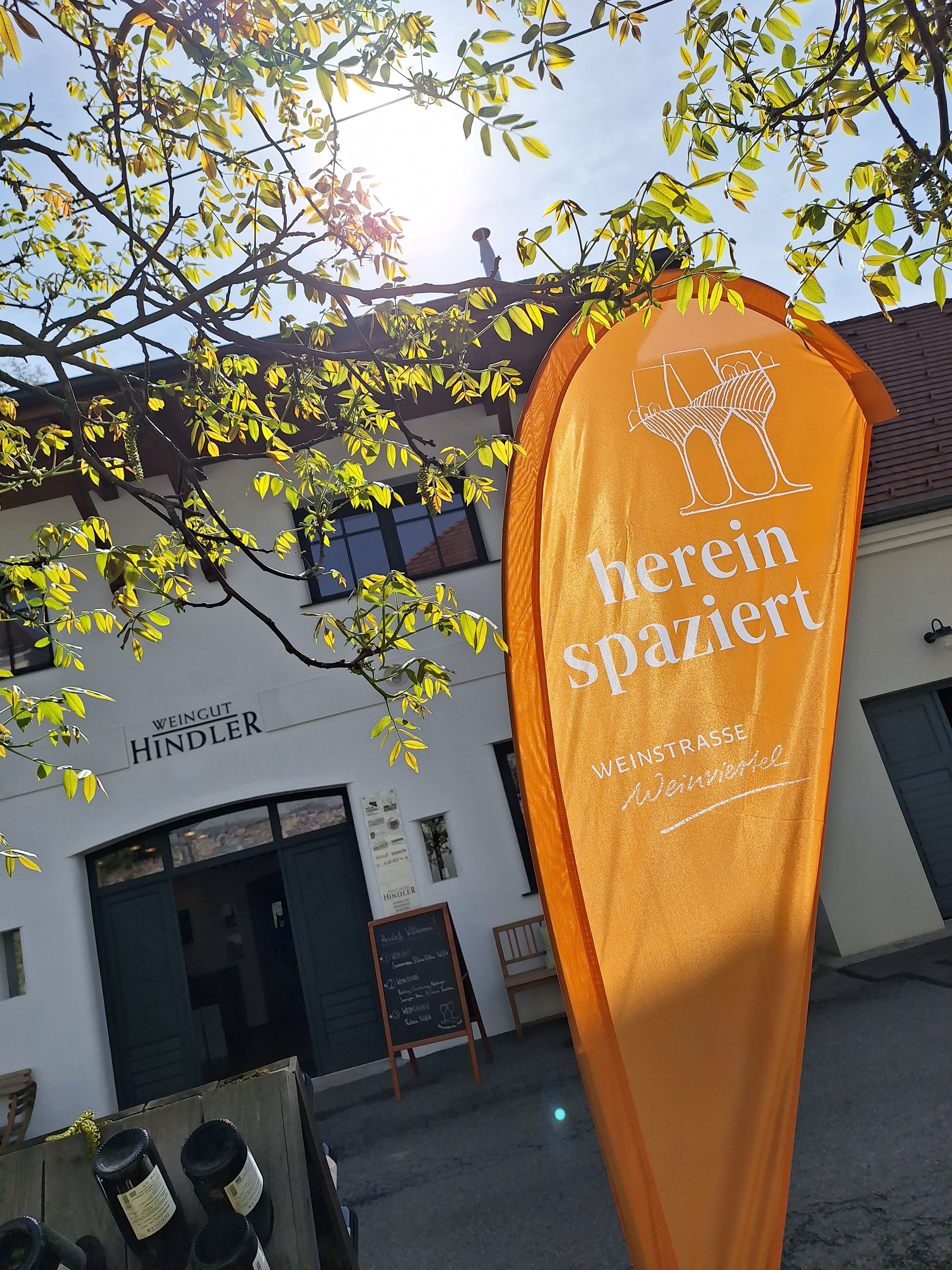Radlerrast beim Weingut Hindler