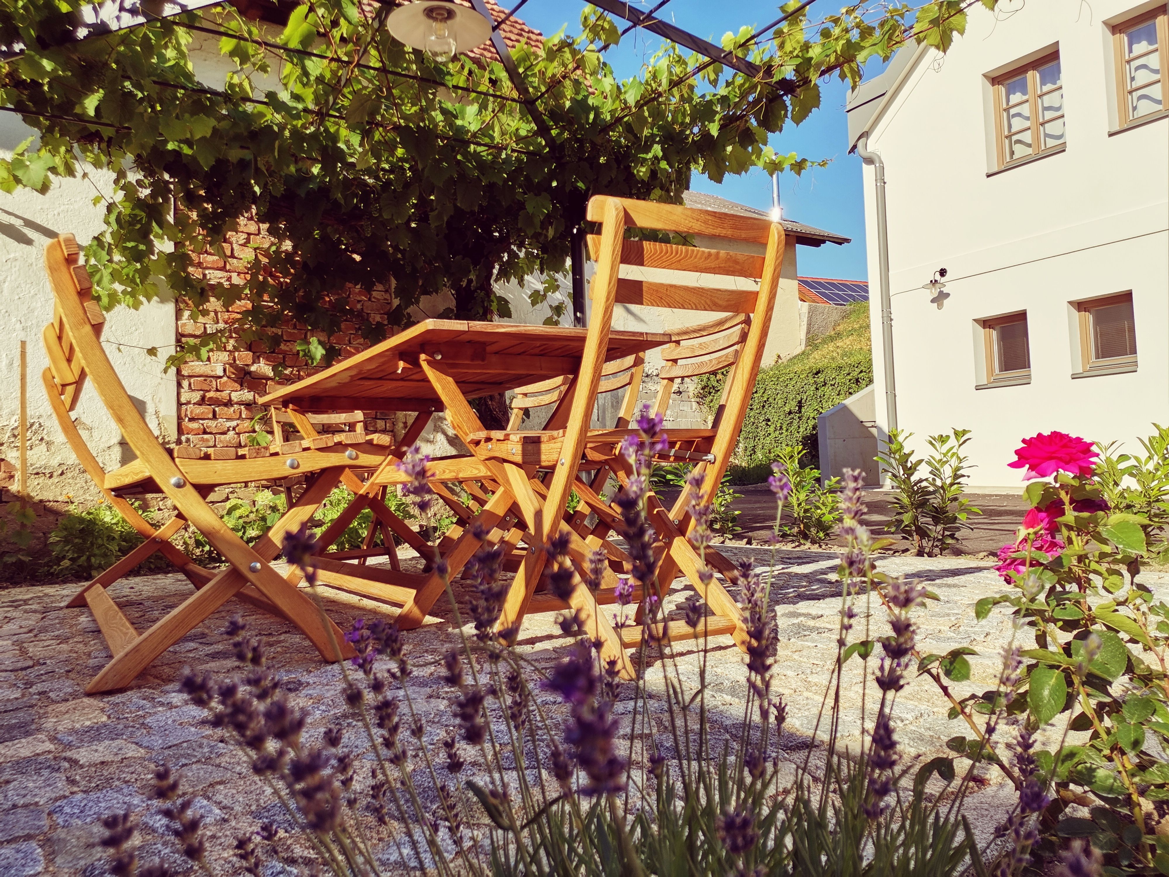 Radlerrast beim Weingut Hindler