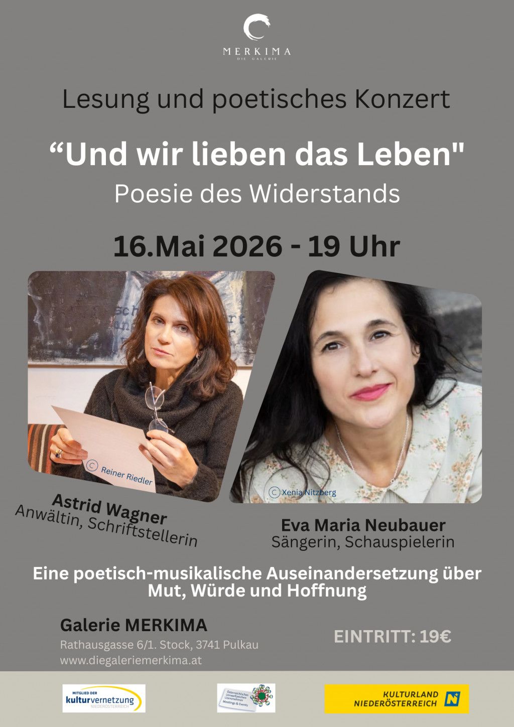 Plakat poetisches Konzert mit Lesung