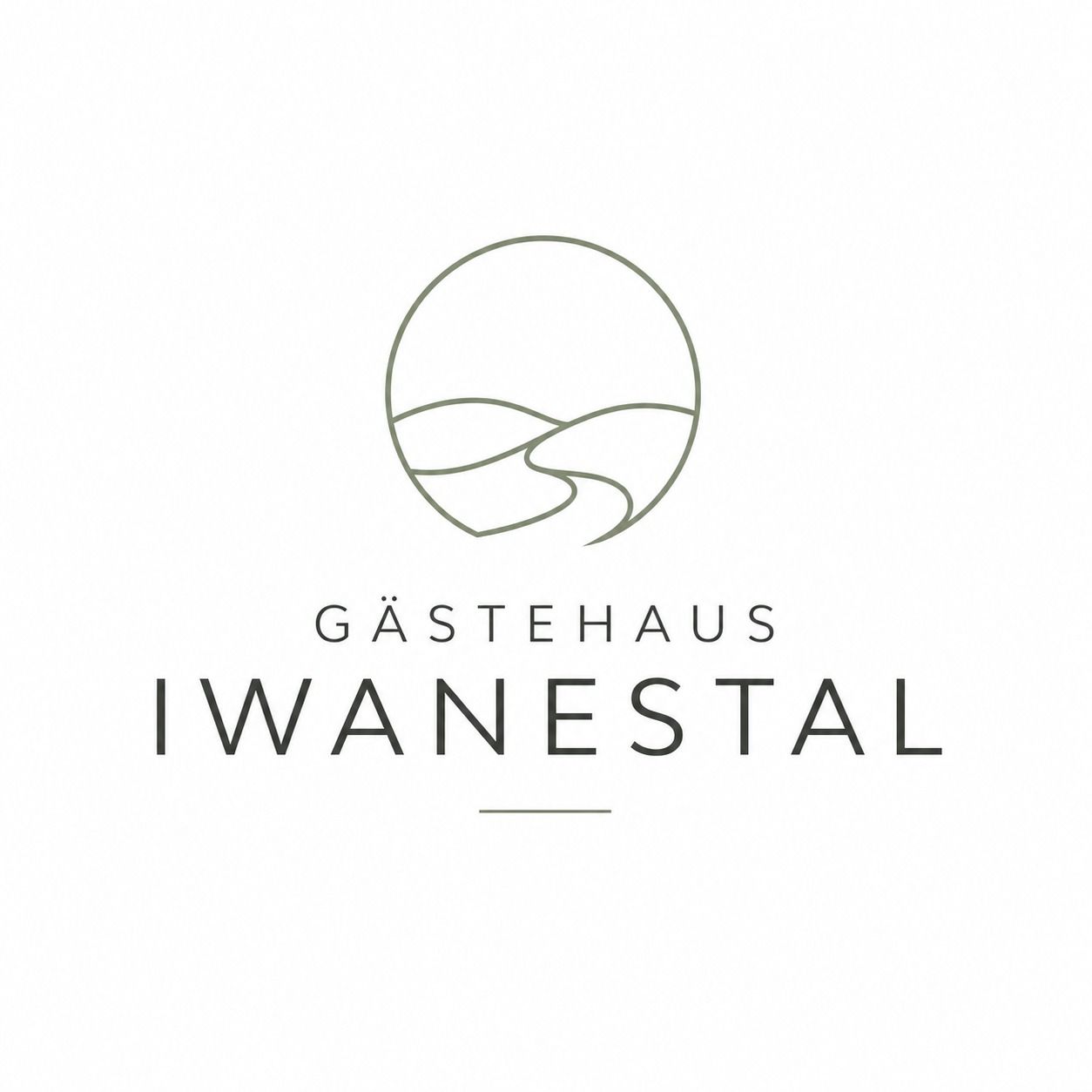 Logo penziónu Iwanestal so štylizovaným motívom krajiny.
