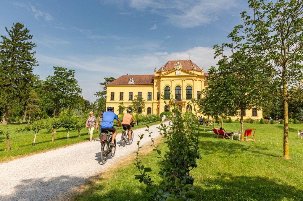 Radfahrer am Schlossfest