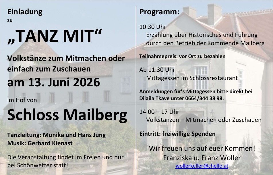 Tanz mit im Schloss Mailberg