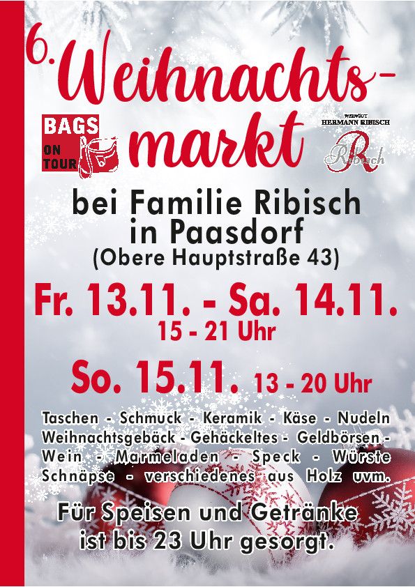 Weihnachtsmarkt Ribisch Paasdorf