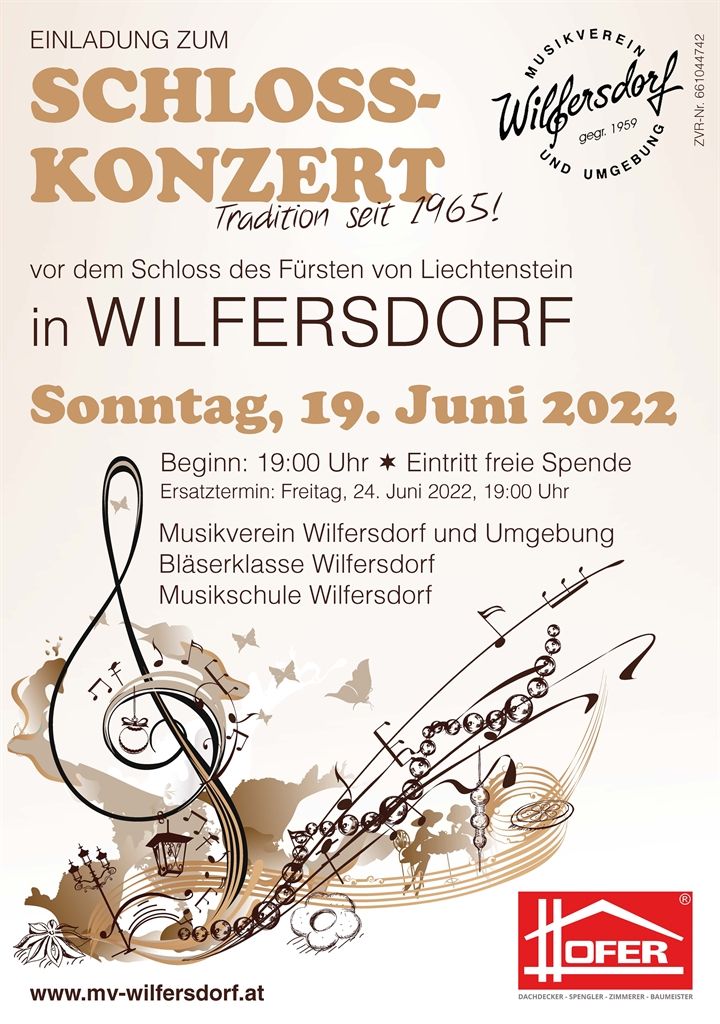 Plakat vom Musikverein Wilfersdorf & Umgebung