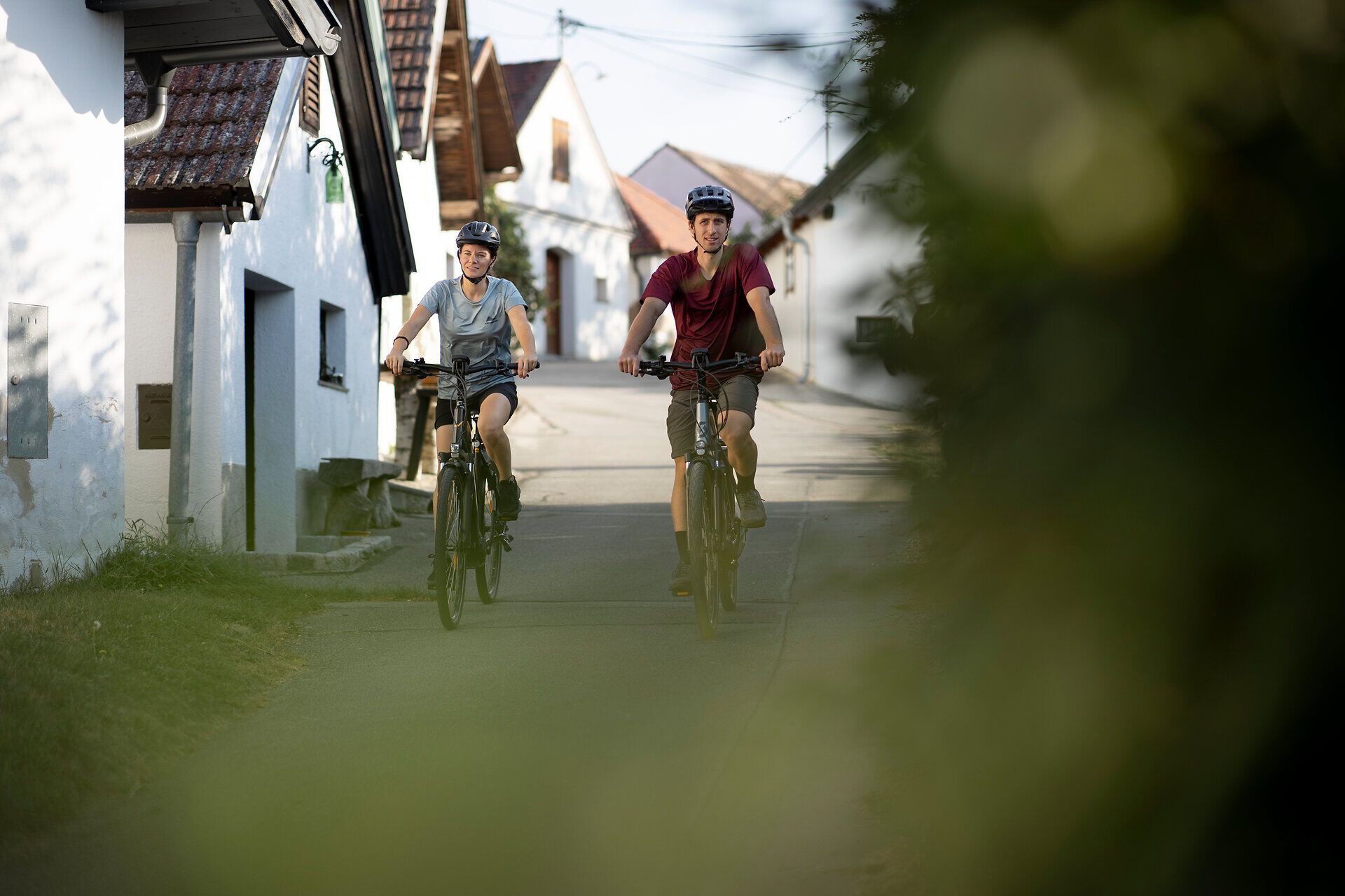 Radfahren, Weinviertel, Wildendürnbach, Kellergasse Galgenberg
