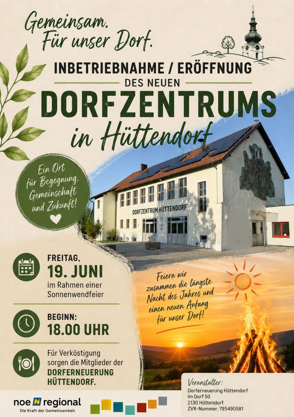 Inbetriebnahme/Eröffnung des neuen Dorfzentrums in Hüttendorf
