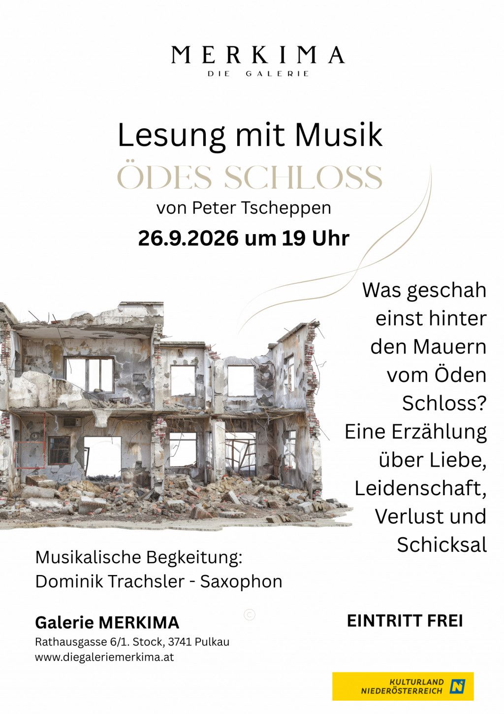 Plakat Lesung mit Musik