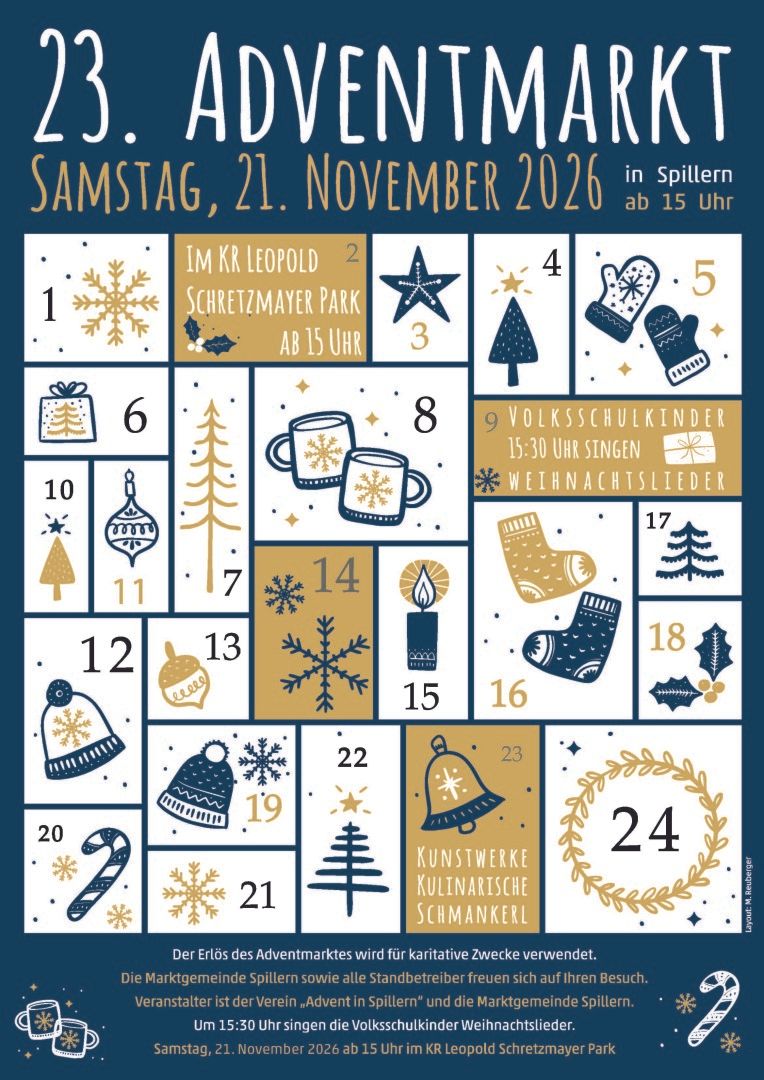 Plakat für den 23. Adventmarkt