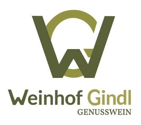 Logo of Weinhof Gindl with stylized "WG" and the lettering "Weinhof Gindl Genusswein".