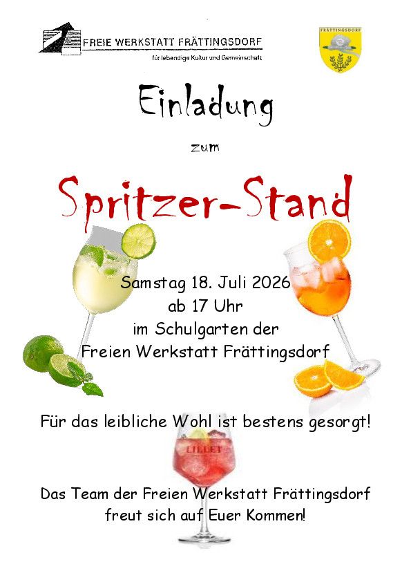 Spritzer Stand in der Freien Werkstatt Fraettingsdorf
