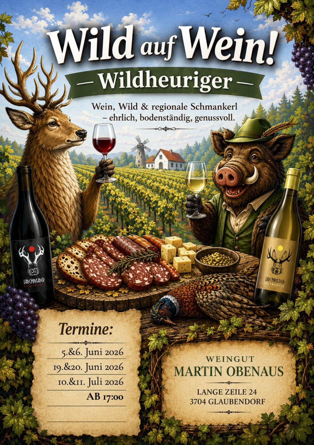 Wild auf Wein – Weingut Obenaus