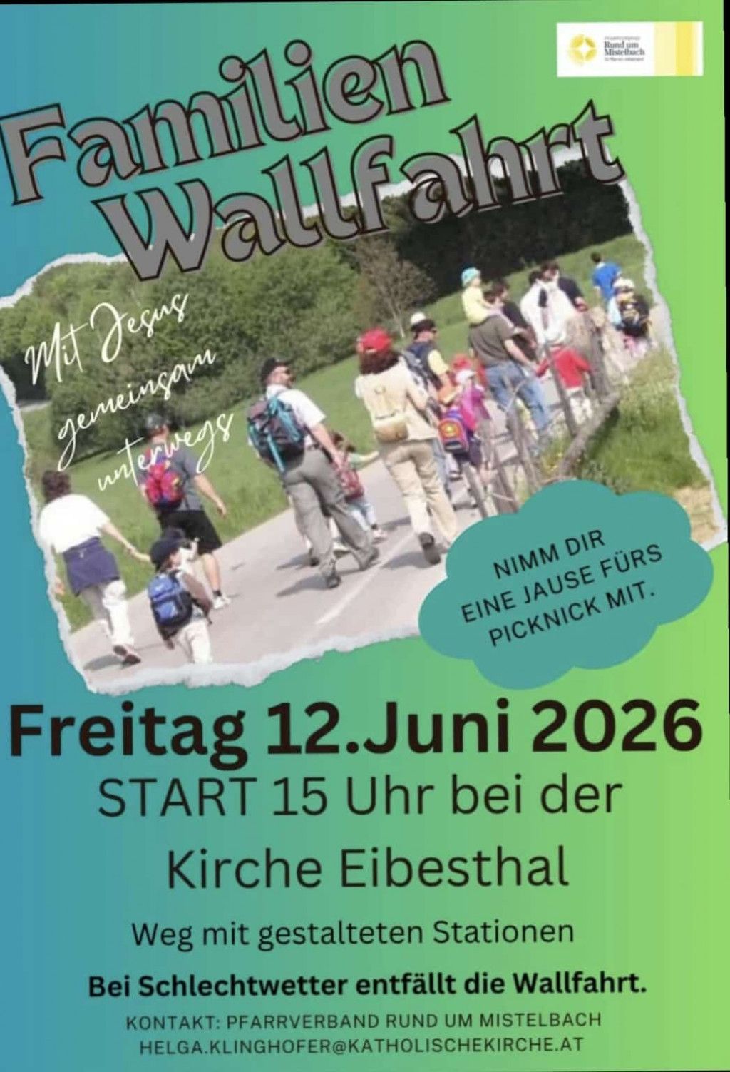 Familien Wallfahrt in Eibesthal