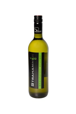 Bottle of Grüne Veltliner wine from Strahammer.
