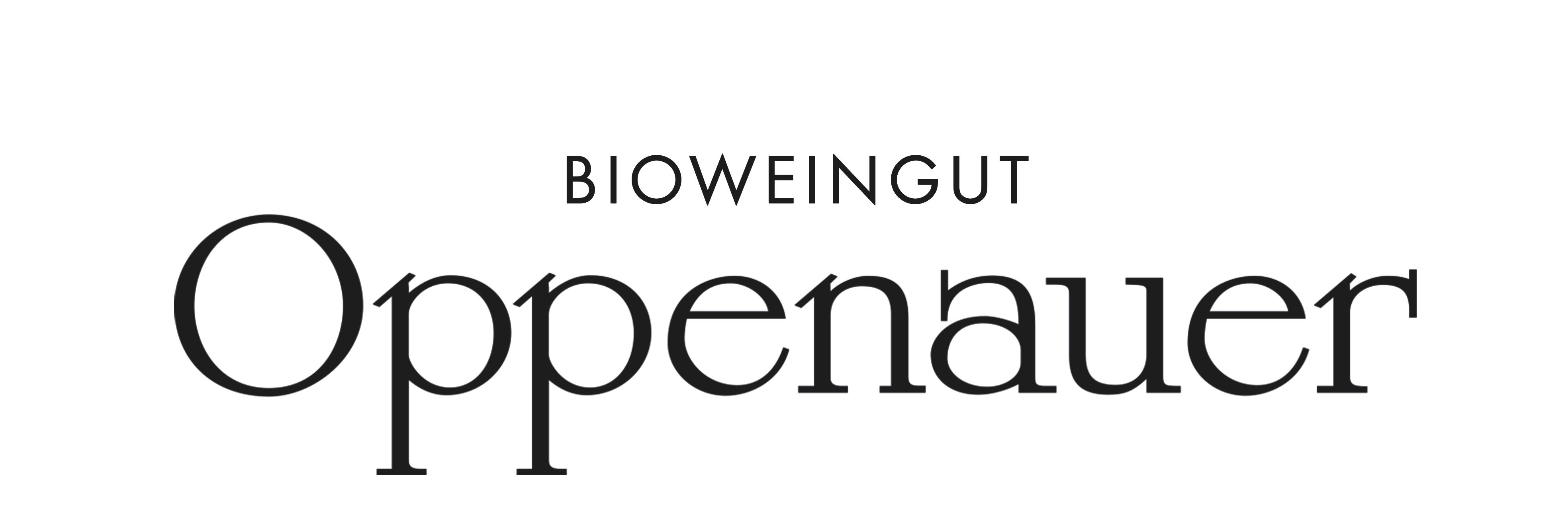 Logo des Bioweinguts Oppenauer in schwarzer Schrift auf weißem Hintergrund.
