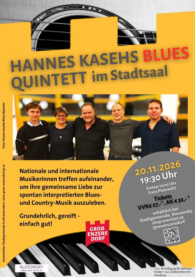 Hannes Kasehs Blues Quintett im Stadtsaal Groß-Enzersdorf
