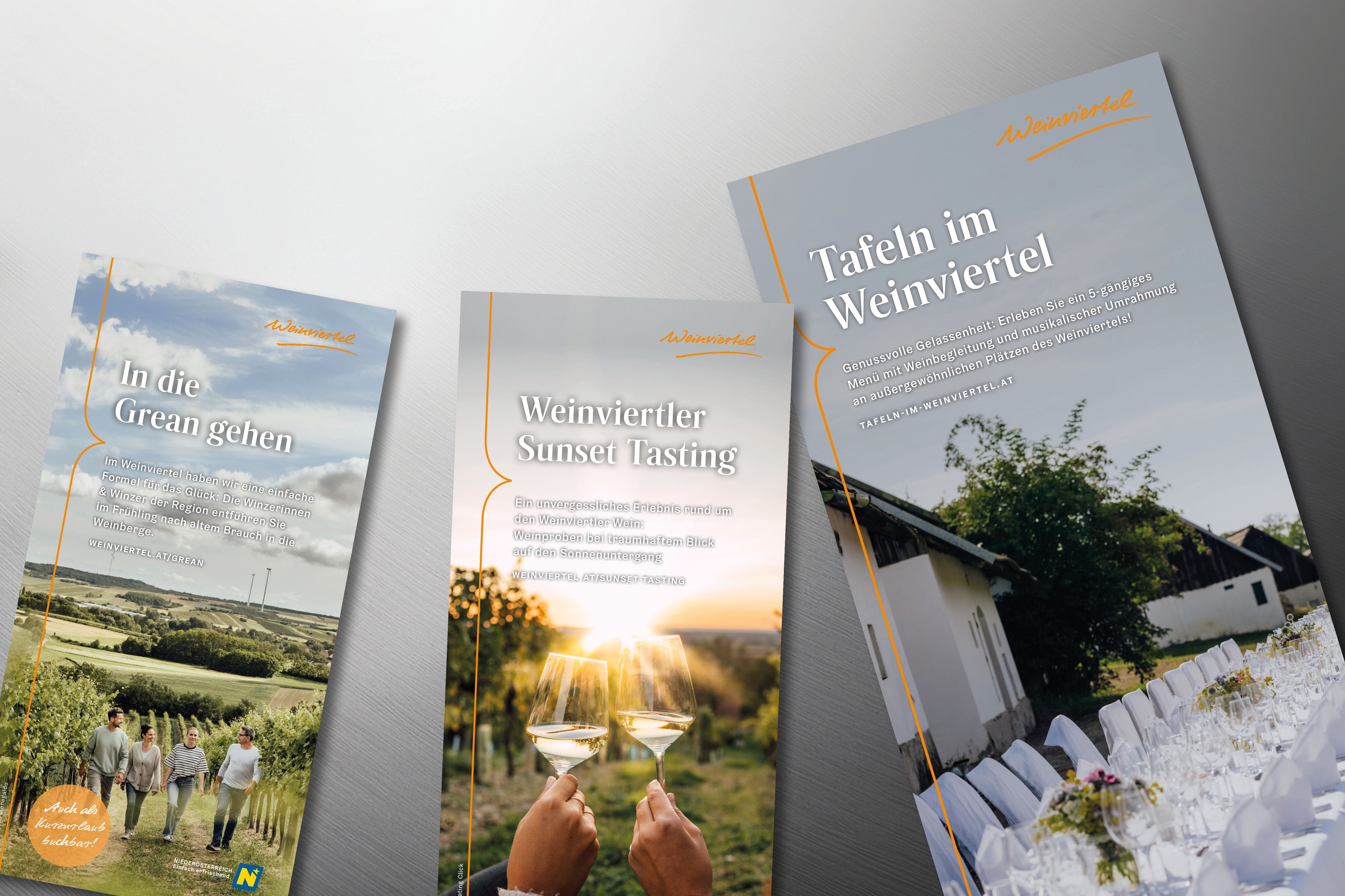 Exemplarische Cover von Werbemitteln.