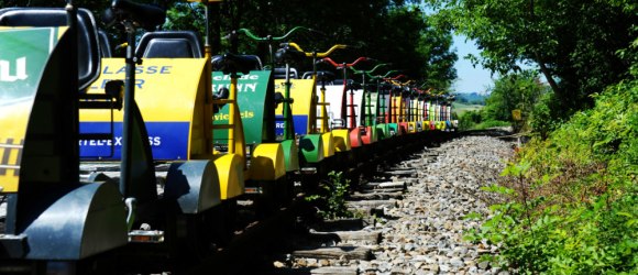 Draisinenfahrt durch das Weinviertel , © Weinviertel Draisine / Braunsberger