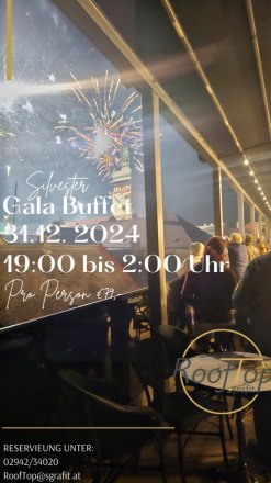 K&ouml;stliches Silvester Buffet - Roof Top Sgarfit, &copy; RoofTopSgrafit