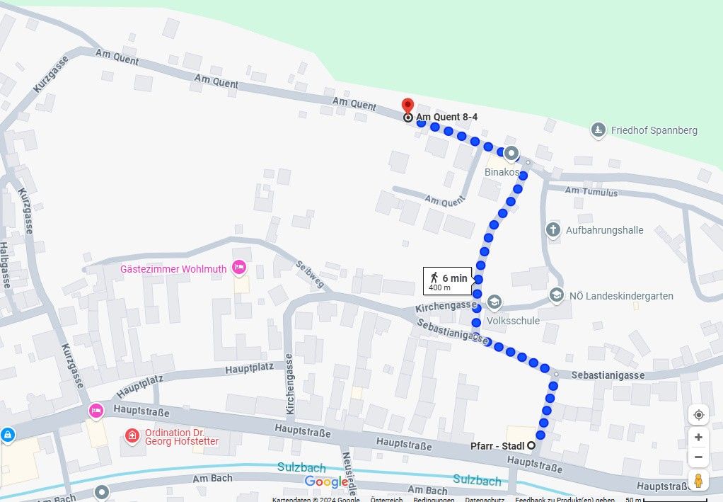 Fussweg über die Kirche