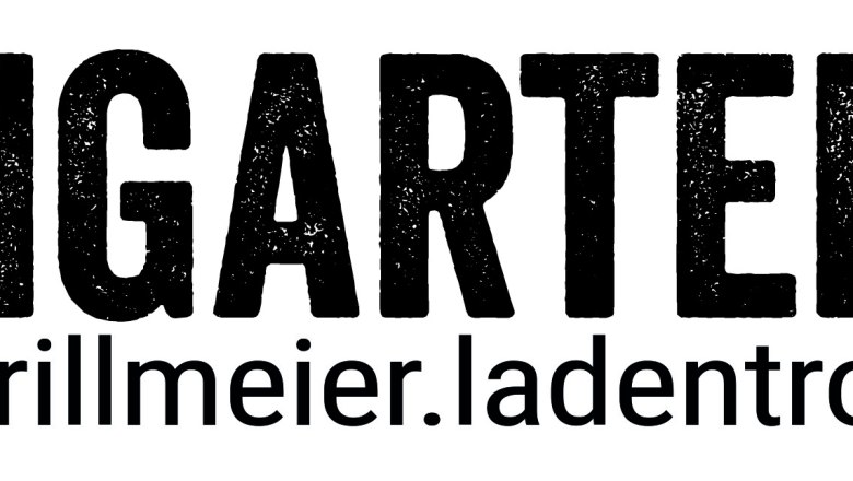 Logo mit dem Text 'Weingarten.rocks weingut.grillmeier.ladentrog'.