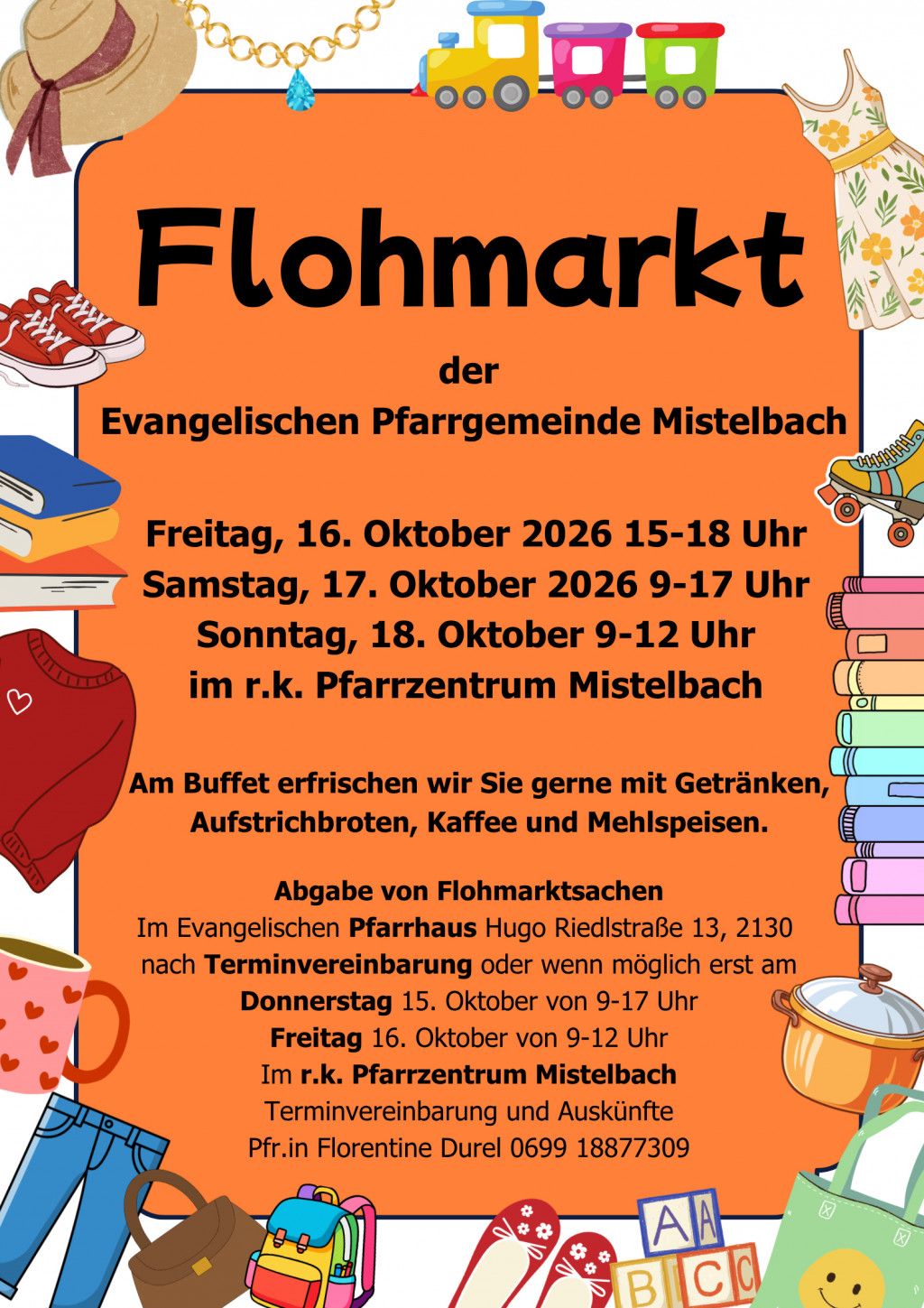 Flohmarkt der Evangelischen Pfarrgemeinde Mistelbach